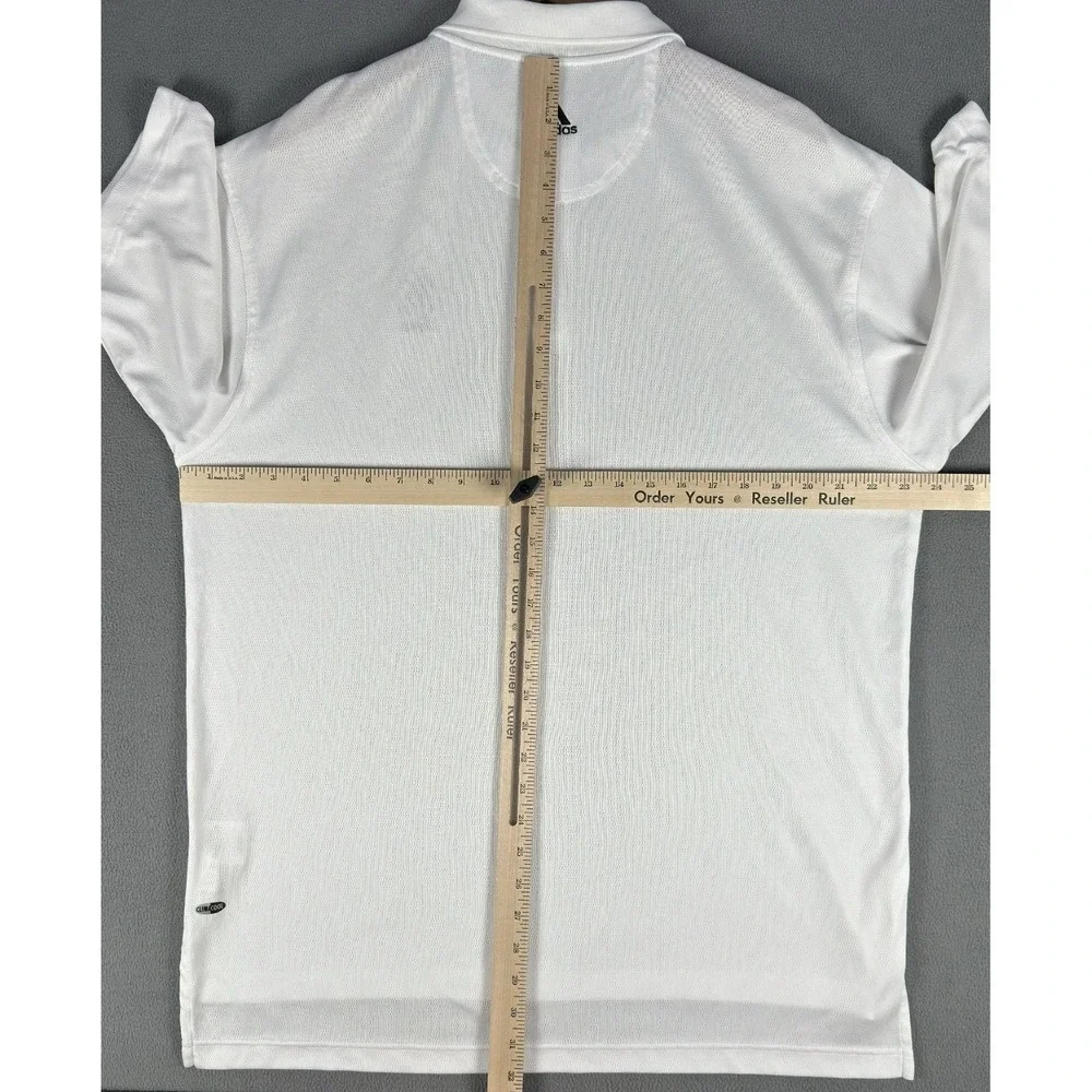 Adidas Polo Shirt‎ Mens Large White TPC Sawgrass Golf Climacool Performance